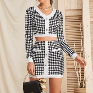 COPY - Button Detail Crop Top & Body Con Skirt Set